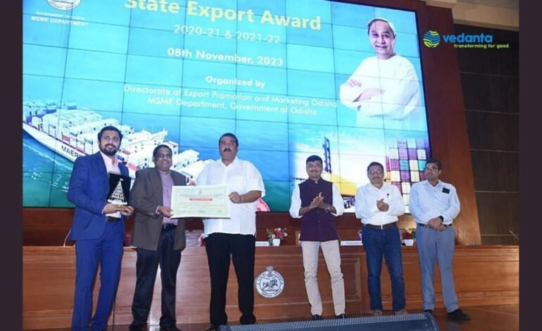 Vedanta Aluminium Bags ‘Best Exporter Award’ from Govt of Odisha.