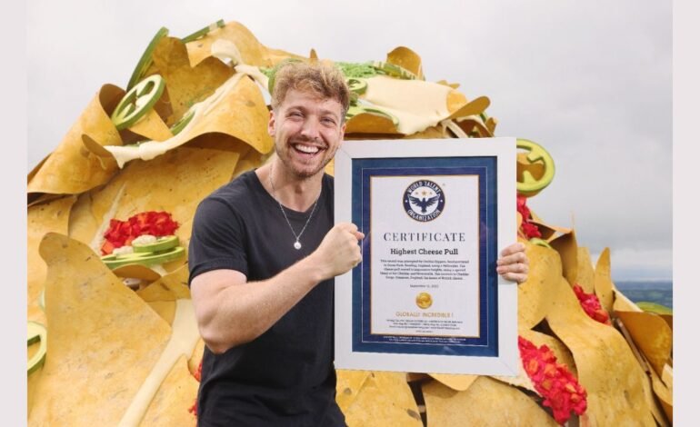 WTO Certifies “Highest Cheese Pull World Record” Doritos UK soars to new heights