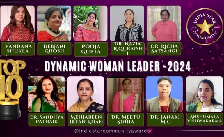 Celebrating Excellence – India Star Community Announces Top 10 Dynamic Woman Leaders – 2024 on International Women’s Day-2024